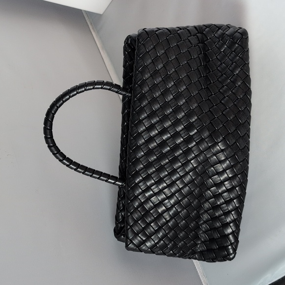 JW PEI Black Woven Elora Tote Bag Purse - Picture 6 of 13